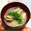 にきけん's cooksnap of when they made あさりと菜の花＊お味噌汁.