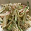 okchisako's cooksnap of when they made 超簡単！もやしとキュウリ、ハムのサラダ.