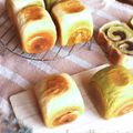チャコりんりん's cooksnap of when they made ミニサイコロ食パン♡抹茶うずまき豆パン.