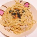 Hanachii♥'s cooksnap of when they made 鶏とねぎの和風パスタ.