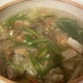 papikun's cooksnap of when they made ザーサイ鍋♪簡単白菜鶏肉で.