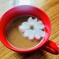 ねっちゃんっ's cooksnap of when they made ♡マシュマロde簡単お花のラテアート風♡.
