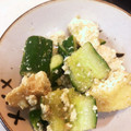 なーなちゃん's cooksnap of when they made たたきキュウリと厚揚げの生姜醤油和え.