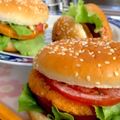 よしよしのキッチン☆'s cooksnap of when they made 【簡単＆満足ハンバーガー】.