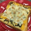 り☆ほ's cooksnap of when they made 塩昆布と鮭のマヨチーズトースト.