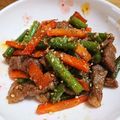 nemino's cooksnap of when they made 牛肉☆いんげん☆人参の甘辛きんぴら風.