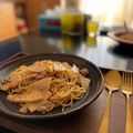 クックED5LWO☆'s cooksnap of when they made 豚肉とタケノコのバター醤油パスタ☆.