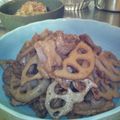 よこあけ's cooksnap of when they made 豚肉とれんこんの炒め物.