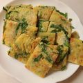 あひ0's cooksnap of when they made 桜海老とニラのチヂミ❀簡単韓国料理♪.