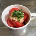 ebipeco's cooksnap of when they made トマトの明太子ツナマヨ（明太ツナマヨ）.