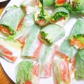 らな☆'s cooksnap of when they made スモークサーモンの簡単生春巻き.