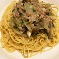 MotleyRisa's cooksnap of when they made 三つ葉とツナのバター醤油パスタ.