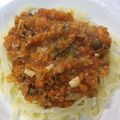 架522's cooksnap of when they made 超簡単！ミートソースのパスタ.