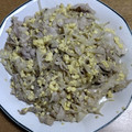 55才のおじさん's cooksnap of when they made 豚肉ともやしの卵炒め☆.