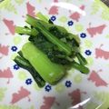 みりん調味料's cooksnap of when they made レンジで簡単♡茹で小松菜の中華風和え♡.