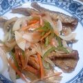 京美人's cooksnap of when they made ｢鯵の南蛮漬け｣.