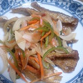 京美人's cooksnap of when they made ｢鯵の南蛮漬け｣.