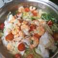 ボルガライス's cooksnap of when they made タラとエビのアクアパッツァ風♡時短♪簡単.