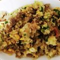 けいちゃん's cooksnap of when they made 豚の生姜焼きで簡単チャーハン.