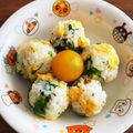 まめ郎's cooksnap of when they made 春色菜の花おにぎり.