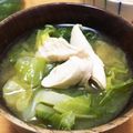 YUKIKI☆'s cooksnap of when they made 柚子胡椒香るささみと春キャベツのお味噌汁.