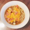 3yes's cooksnap of when they made インスタント拉麺 ネギ玉withベーコン.
