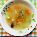 チェックのミニくま's cooksnap of when they made １０分で簡単☆根菜と枝豆の優しいスープ☆.