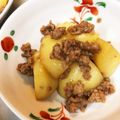 なーなちゃん's cooksnap of when they made 給食レシピ♡じゃがいもの甘辛そぼろ炒め.