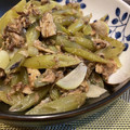 たまゴン♪'s cooksnap of when they made フキとサバ缶のにんにく炒め.