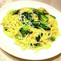 ♪チビひなた♪'s cooksnap of when they made 簡単☆しらすと小松菜のパスタ.