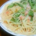 @ちんまりさん's cooksnap of when they made 減塩！桜海老とレタスのスープパスタ.