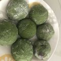 mittss's cooksnap of when they made もち粉☆レンジで簡単！よもぎ餅・草大福♪.