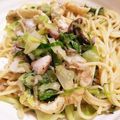 こじま･ジョフロワ's cooksnap of when they made アジとキャベツのパスタ.