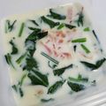 ねこのおかあさん☆'s cooksnap of when they made ヘルシー！ほうれん草とベーコンのミルク煮.