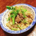 ちゃちゃまる26's cooksnap of when they made 焼肉のタレ★牛とクレソンのガーリック炒飯.