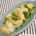 バカリャウ's cooksnap of when they made 筍と卵と三つ葉の炒め物.