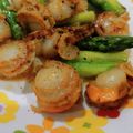 しまあか's cooksnap of when they made 帆立貝とアスパラガスのバター醤油炒め.