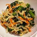 まめ郎's cooksnap of when they made 菜の花とえのき・人参の辛子味噌あえ♪.