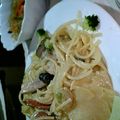 Chabes's cooksnap of when they made ポテトとウィンナーのクリームパスタ.