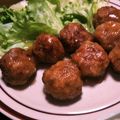 クリーピングタイム☆'s cooksnap of when they made 蒲鉾と牛蒡入り肉団子の梅黒酢あんかけ.