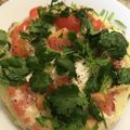 saki1010's cooksnap of when they made 菜の花とベーコン☆ピザ風たまご焼き.