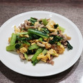 watership's cooksnap of when they made サッと炒めて【豚小松菜と卵のサッと炒め】.