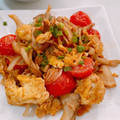 mirising's cooksnap of when they made トマトと卵と舞茸のオイスター炒め♪.