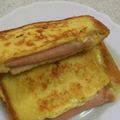MUJIRUSI☆'s cooksnap of when they made 簡単朝ご飯！ハムチーズのフレンチトースト.