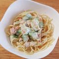 hd104's cooksnap of when they made 簡単！アボカドとサーモンのクリームパスタ.