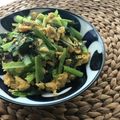 Jaye's cooksnap of when they made シンプル！卵と小松菜の塩昆布炒め.