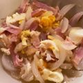 りゅう＆はるママ's cooksnap of when they made ベーコンと新玉ねぎと卵のレンジ蒸し.