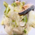 ぷぅむぅもく's cooksnap of when they made ポン酢で鮭とキャベツのクリーム煮.