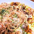 REchiyo's cooksnap of when they made 糖質量11gプロテインお好み焼き.