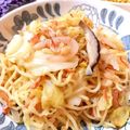 さつき⭐ママ's cooksnap of when they made キャベツと桜えびのにんにく塩焼きそば.